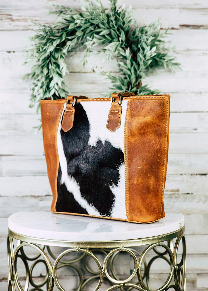 Pine Valley Cowhide Tote Handbag