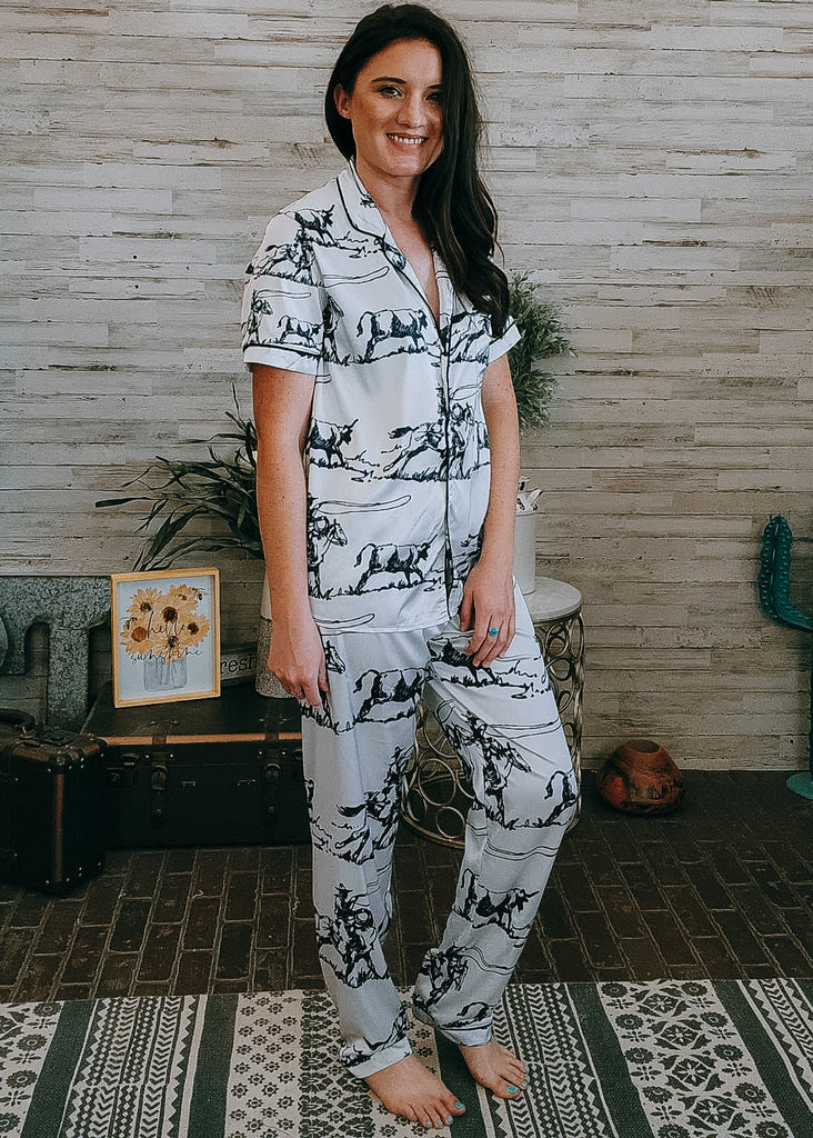 Ranch Roper Pajama Set pajamas The Cinchy Cowgirl (YC)   