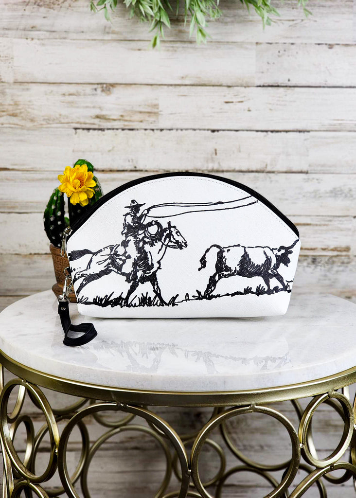 Ranch Roper Zip Cosmetic Bag