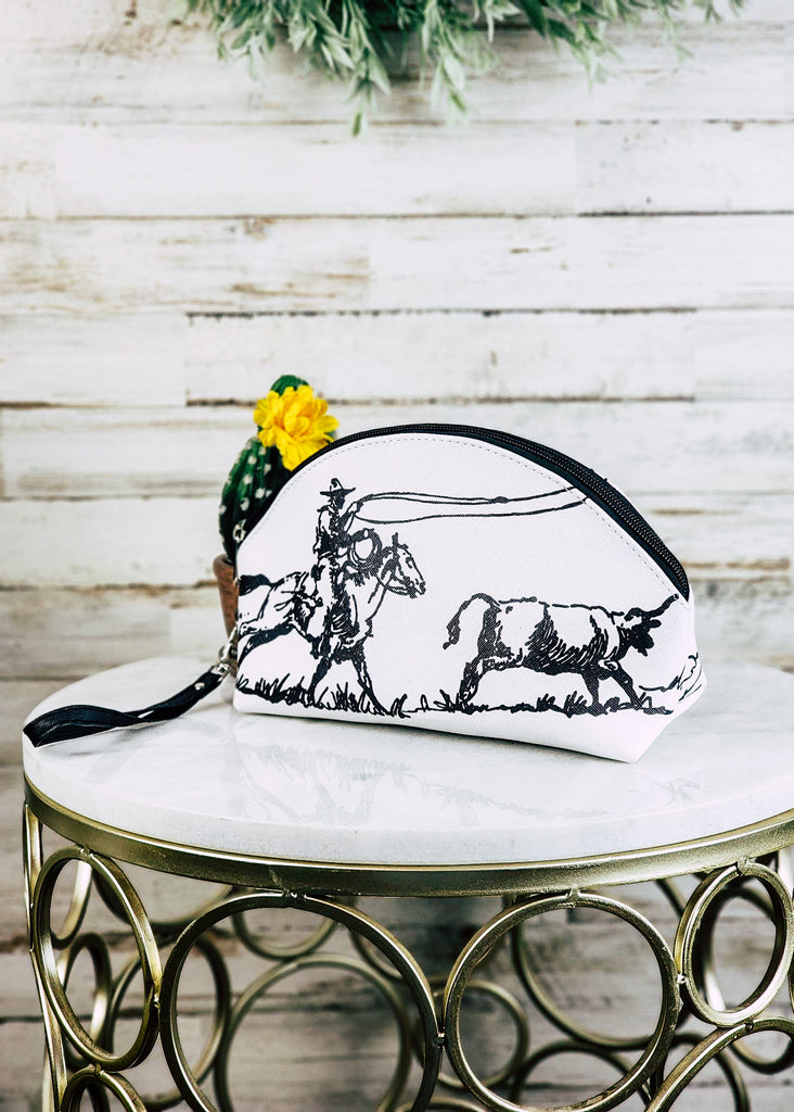 Ranch Roper Zip Cosmetic Bag