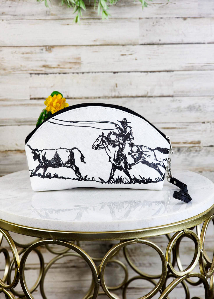 Ranch Roper Zip Cosmetic Bag