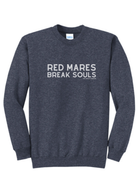 Red Mares Break Souls Pullover Graphic Pullover The Cinchy Cowgirl Small Heather Navy