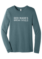 Red Mares Break Souls Long Sleeve Graphic Tee Long Sleeve Graphic Tee The Cinchy Cowgirl Heather Slate Small