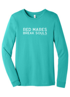 Red Mares Break Souls Long Sleeve Graphic Tee Long Sleeve Graphic Tee The Cinchy Cowgirl Teal Small