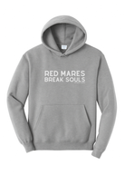 Red Mares Break Souls Hoodie Graphic Hoodie The Cinchy Cowgirl Small Athletic Heather Grey