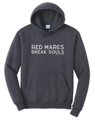 Red Mares Break Souls Hoodie Graphic Hoodie The Cinchy Cowgirl Small Heather Navy