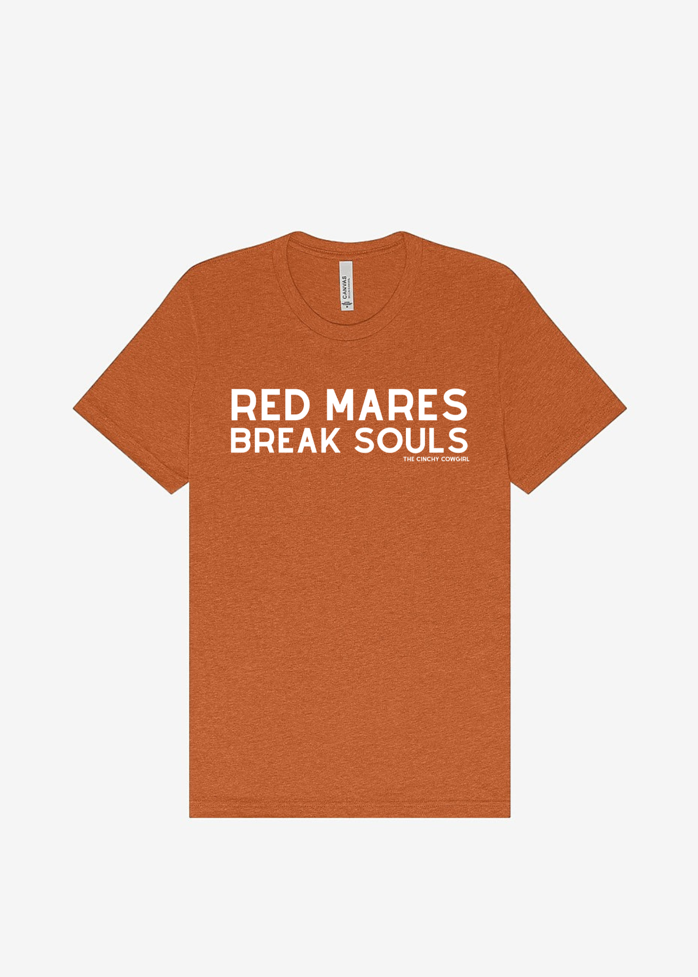 Red Mares Break Souls Graphic Tee Short Sleeve Graphic Tee The Cinchy Cowgirl Heather Autumn Small