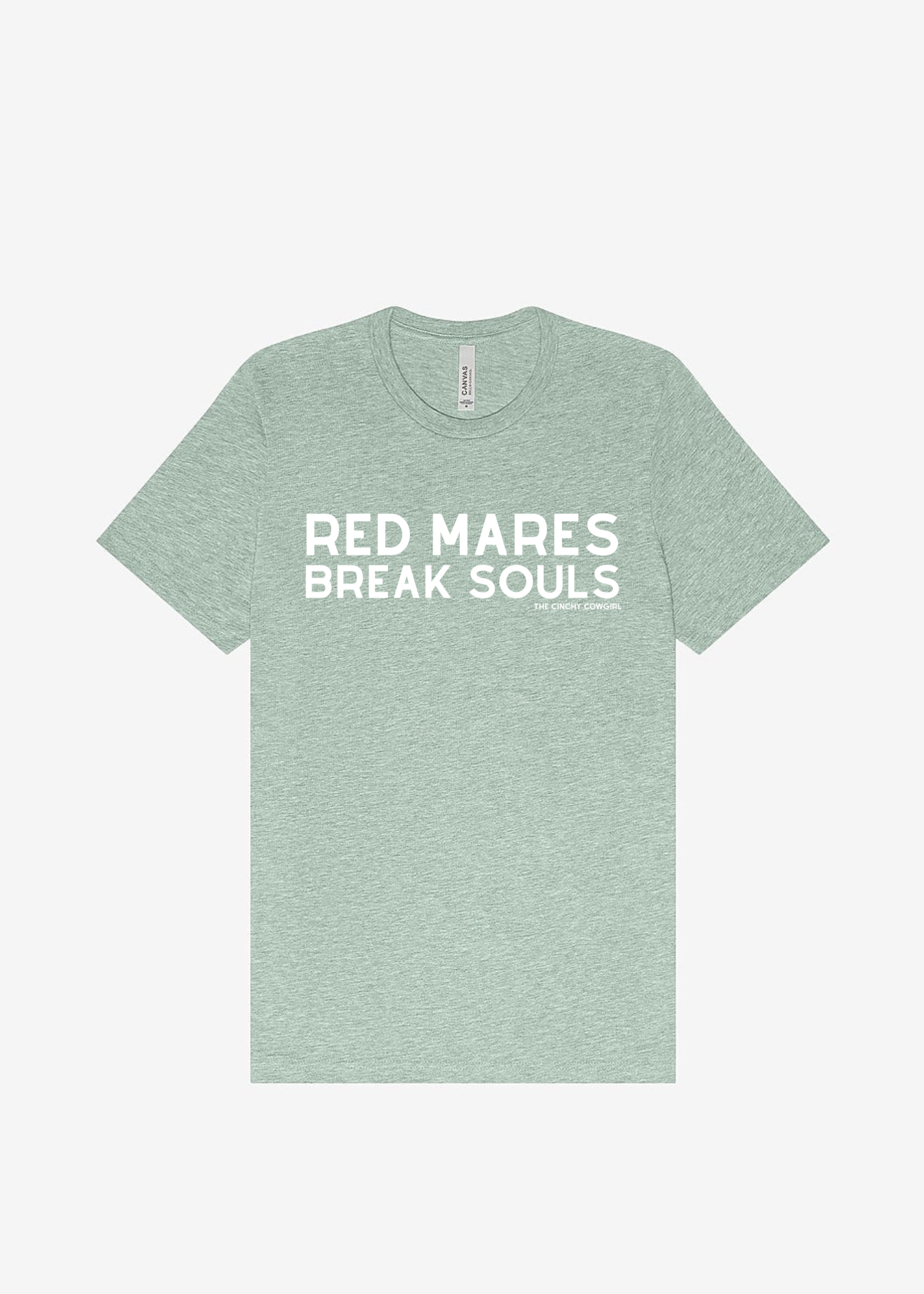 Red Mares Break Souls Graphic Tee Short Sleeve Graphic Tee The Cinchy Cowgirl Dusty Blue Small