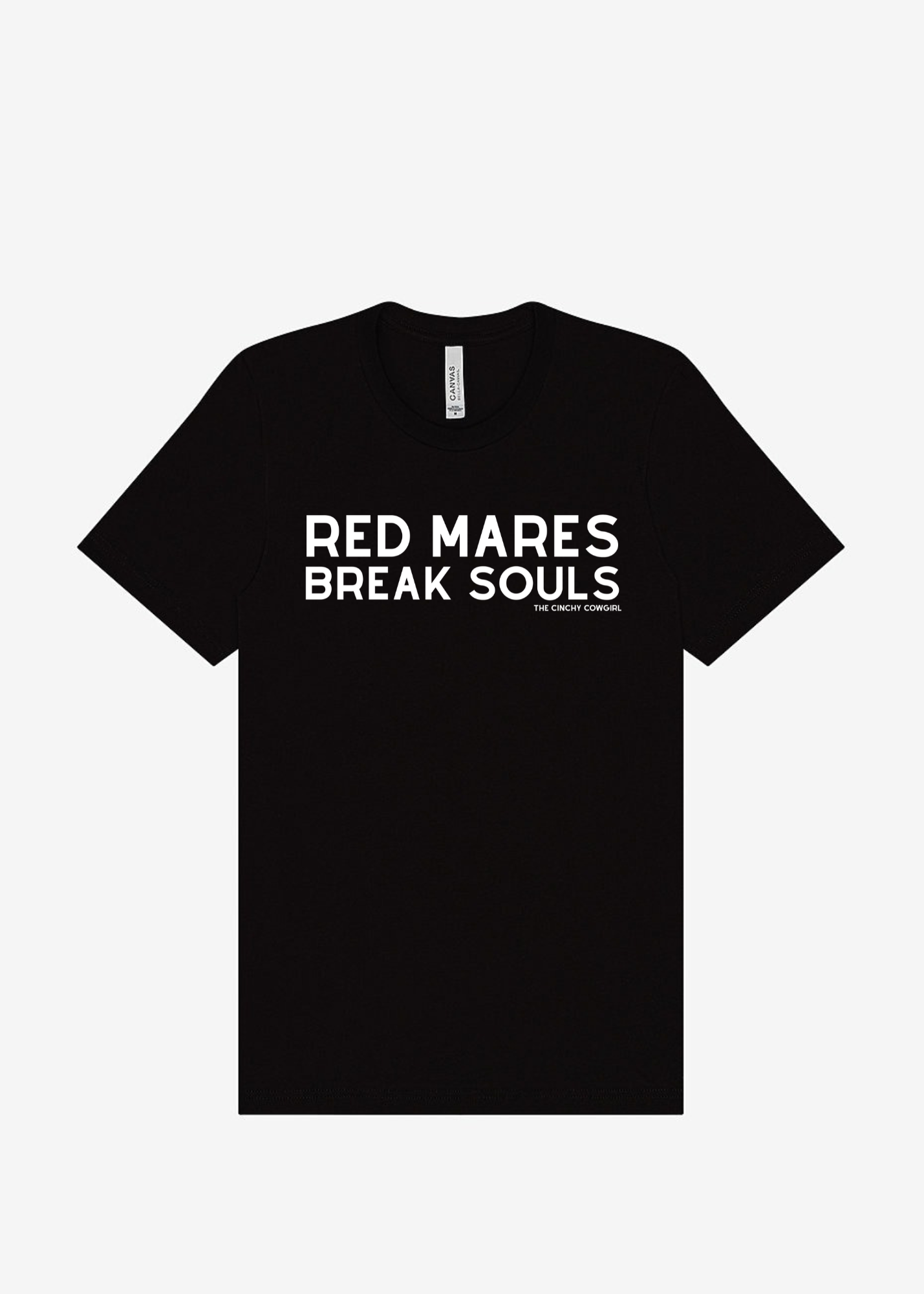 Red Mares Break Souls Graphic Tee Short Sleeve Graphic Tee The Cinchy Cowgirl Black Small
