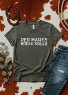 Red Mares Break Souls Short Sleeve Tee T-Shirt The Cinchy Cowgirl - Print