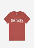 Red Mares Break Souls Graphic Tee Short Sleeve Graphic Tee The Cinchy Cowgirl Heather Clay Small