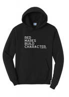 Red Mares Build Character Hoodie Graphic Hoodie The Cinchy Cowgirl Small Black