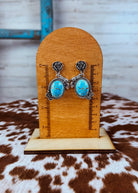 Rose Stone Stud Earring Earrings Blue Tortoise