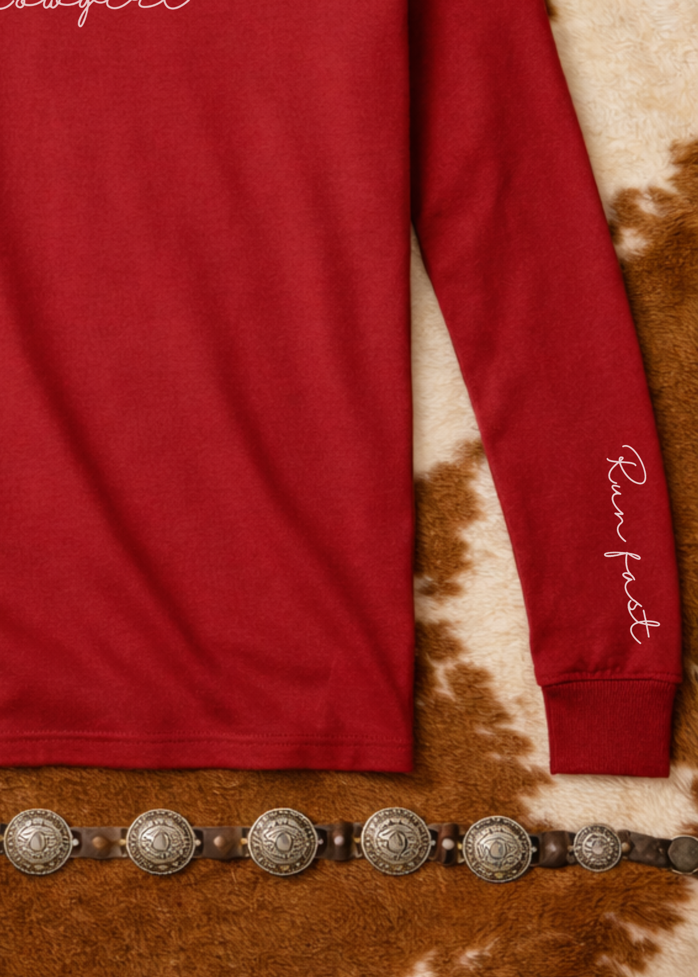 Run Fast Long Sleeve Graphic Tee graphic tee long sleeve The Cinchy Cowgirl