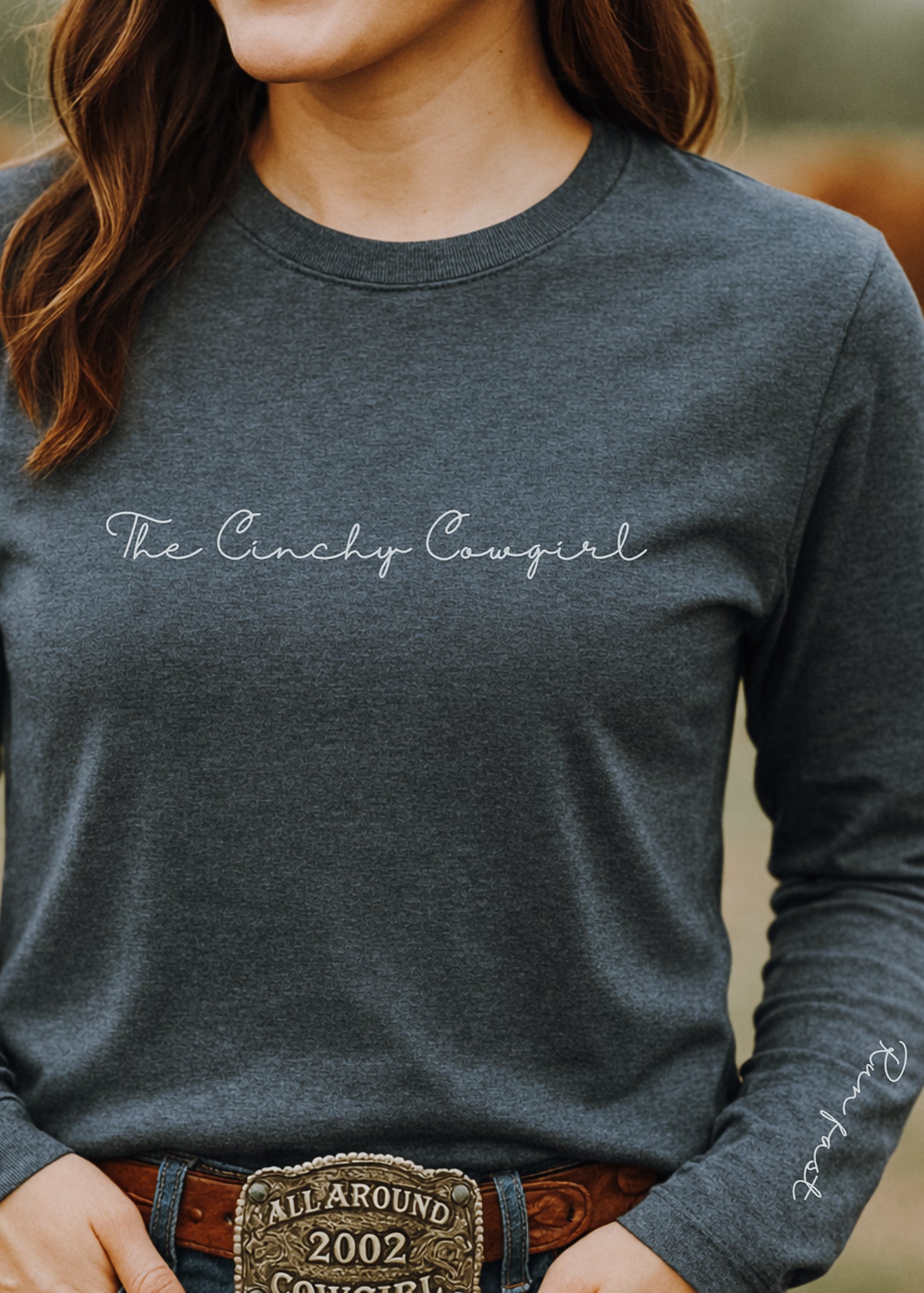 Run Fast Long Sleeve Graphic Tee graphic tee long sleeve The Cinchy Cowgirl