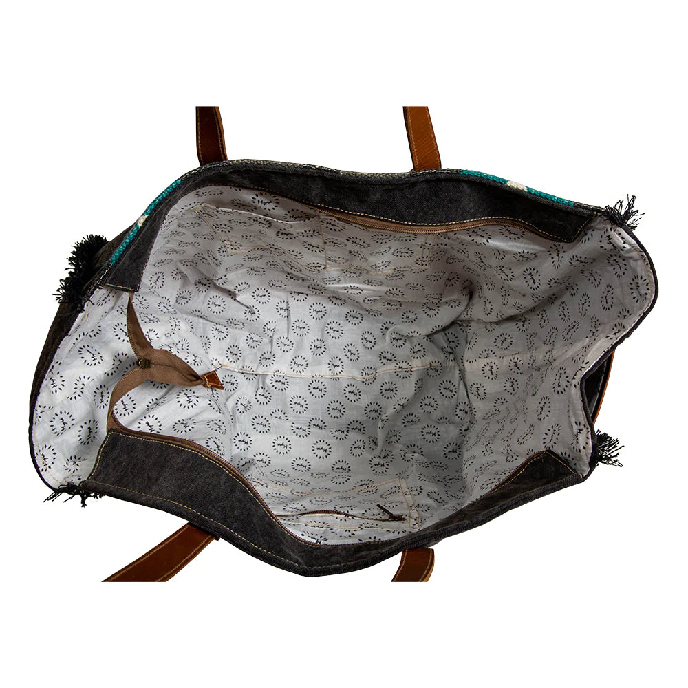Turquoise Aztec Weekender Bag Weekender Handbag Myra   