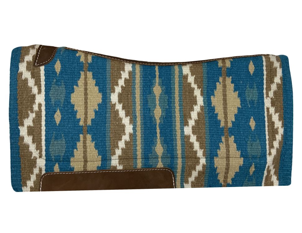 Southwest Tribal Style Wool Top Saddle Pad western saddle pad Shiloh Turquoise  