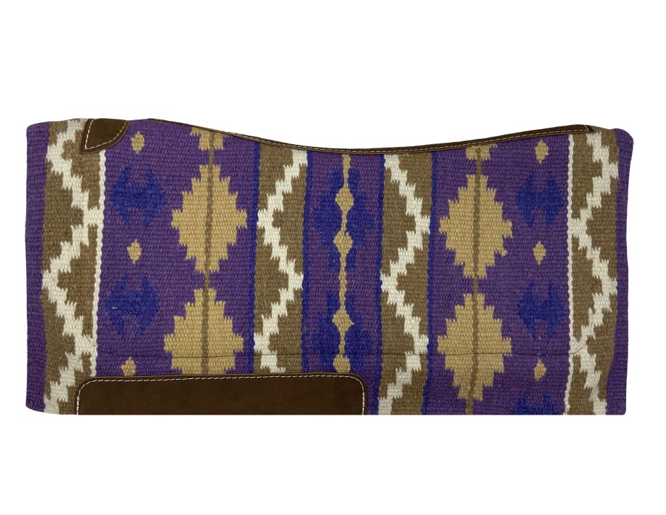 Southwest Tribal Style Wool Top Saddle Pad western saddle pad Shiloh Purple  