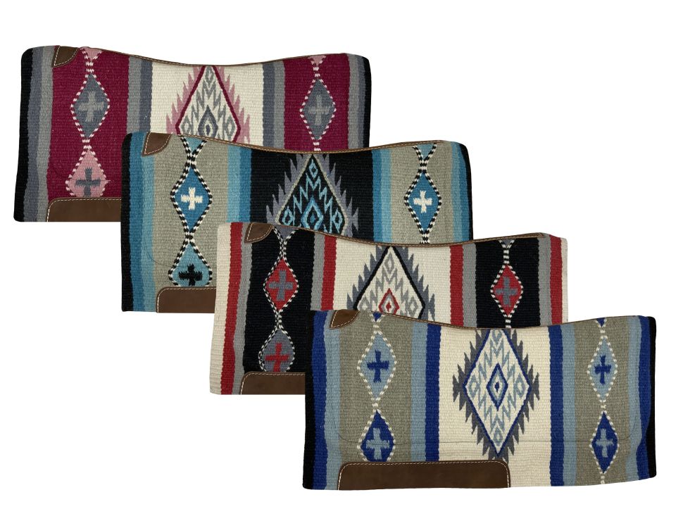 thumbnail image 2 of Navajo Western Saddle Pad - 34x34 Inch Thick Fur Padding, Cut Back Design 2 of 11