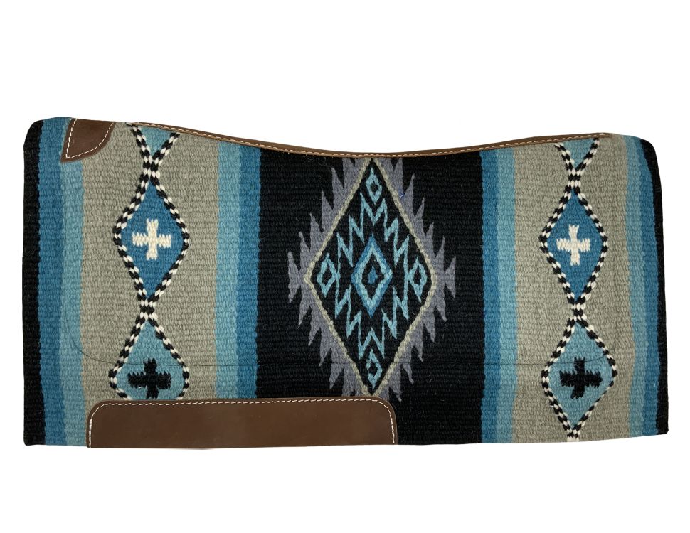 Navajo Diamond Wool Top Saddle Pad western saddle pad Shiloh Turquoise  