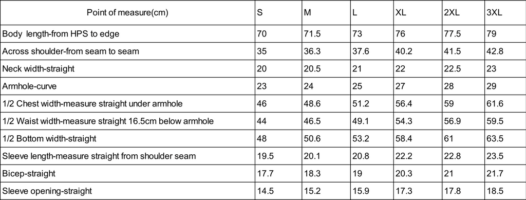 aztec western short sleeve tee size chart