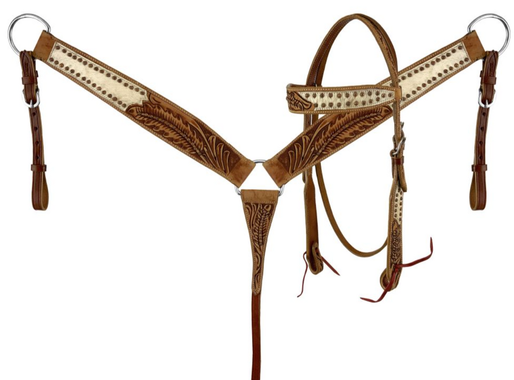 Floral Frontier Browband Headstall Set headstall set Shiloh   