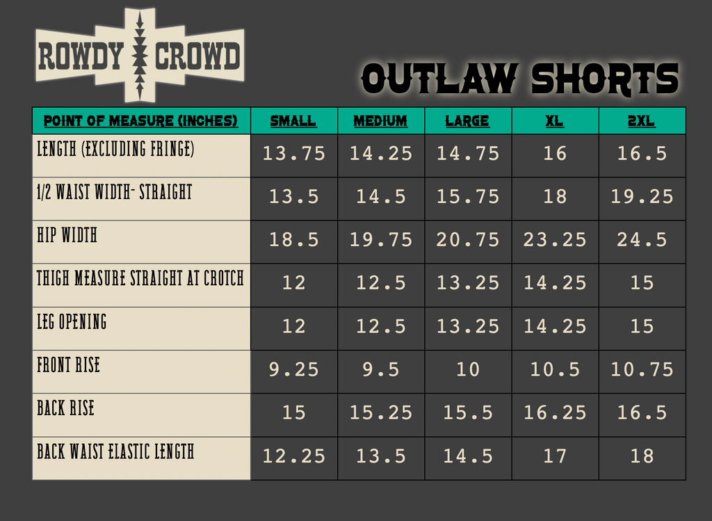 Outlaw Shorts Shorts Rowdy Crowd Clothing   