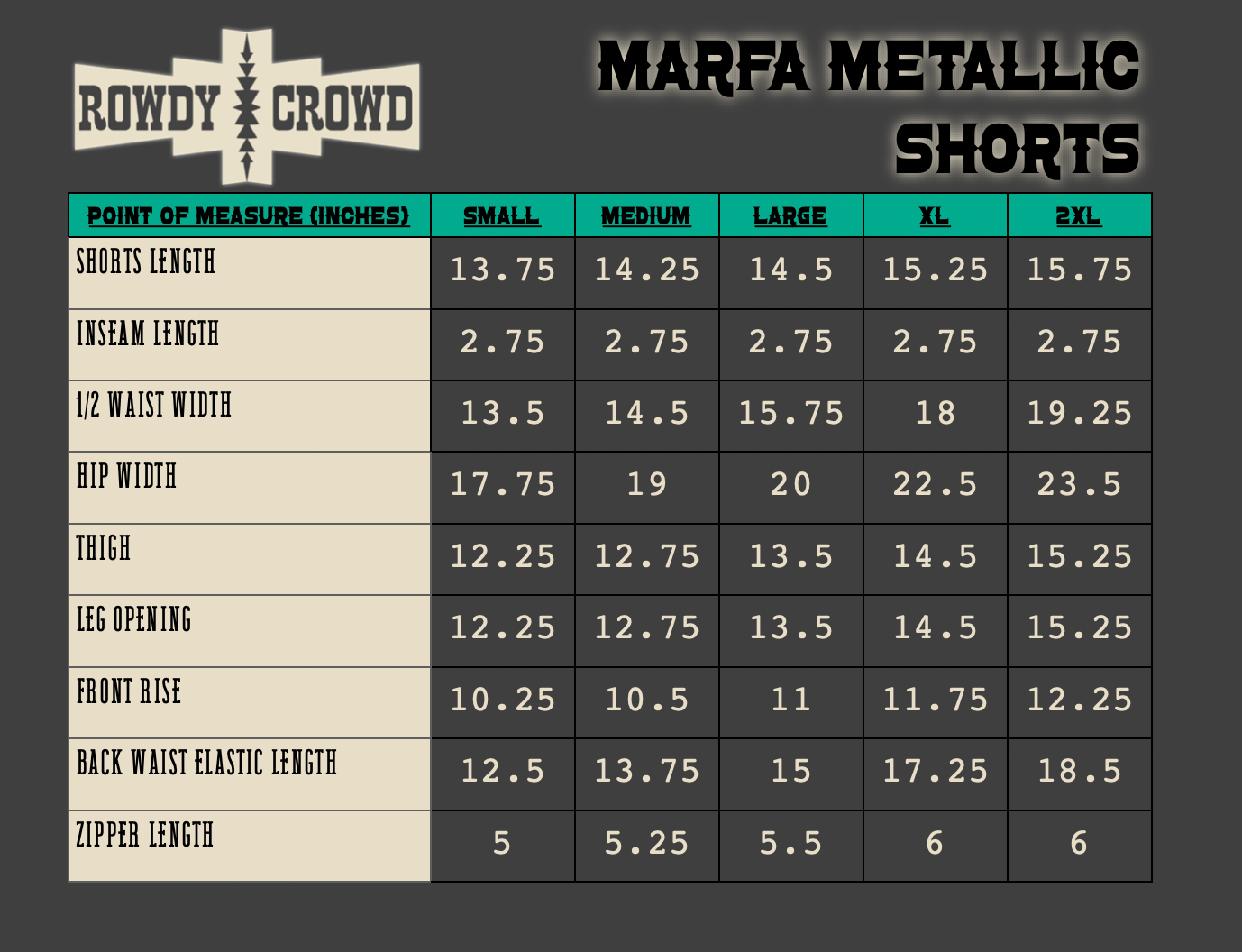 Marfa Metallic Shorts Shorts Rowdy Crowd Clothing