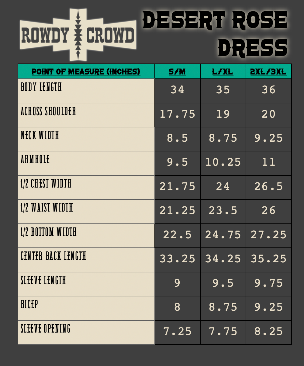 Desert Rose Dress dress Rowdy Crowd Clothing