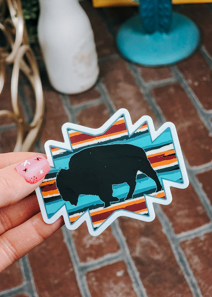 Serape Buffalo Sticker stickers The Cinchy Cowgirl   