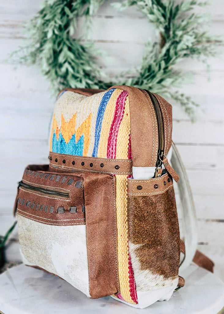 Serape & Cowhide Backpack