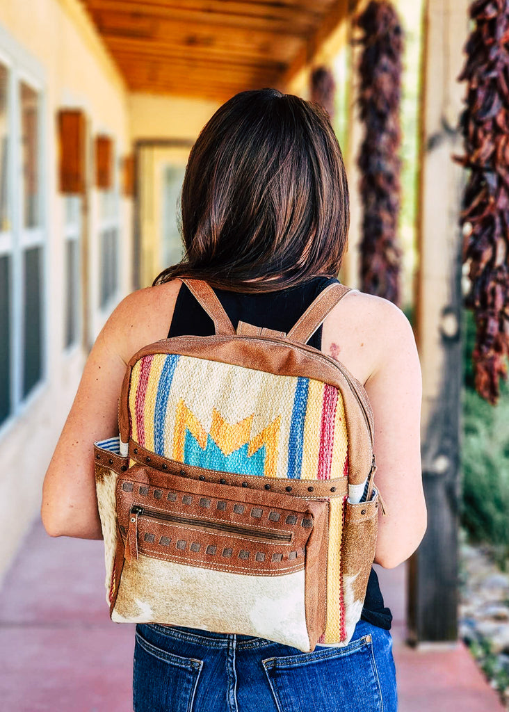 Serape & Cowhide Backpack