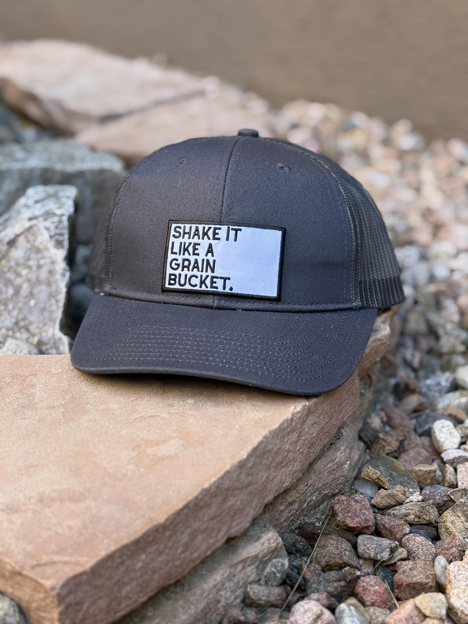 Patch Shake It Like A Grain Bucket Trucker Hat Patch TCC Hat The Cinchy Cowgirl