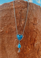Stone Heart Necklace Necklace Blue Tortoise