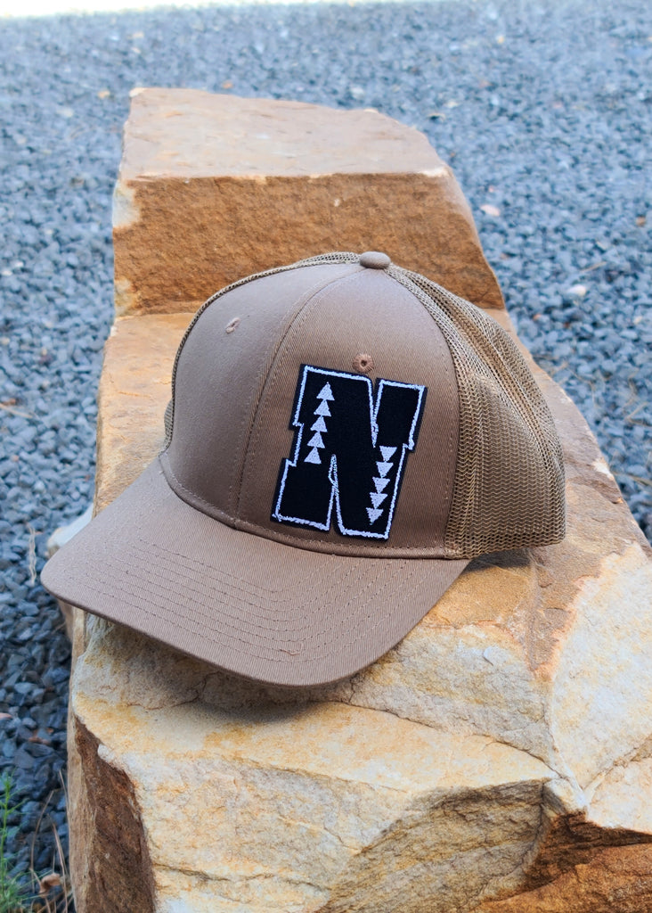 Tan Letter N Snapback Trucker Hat trucker cap The Cinchy Cowgirl
