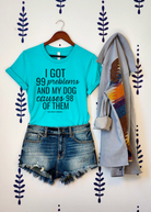 Dog Problems Short Sleeve Tee tcc graphic tee Printify Teal XS 