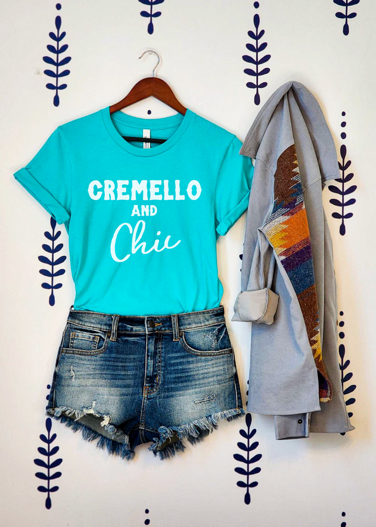 Cremello & Chic Short Sleeve Tee Horse Color Shirt Printify Teal XS 