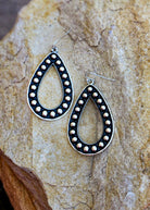 Teardrop Metal Bubble Dangle Earrings Earrings Blue Tortoise