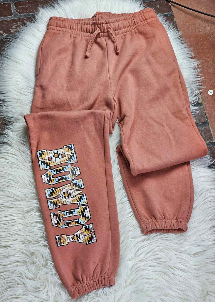 Terracotta HOWDY Sweat Pants sweatpants The Cinchy Cowgirl   