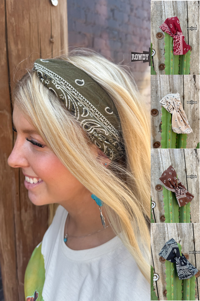 Bandit Bandana Headbands headband Rowdy Crowd Clothing