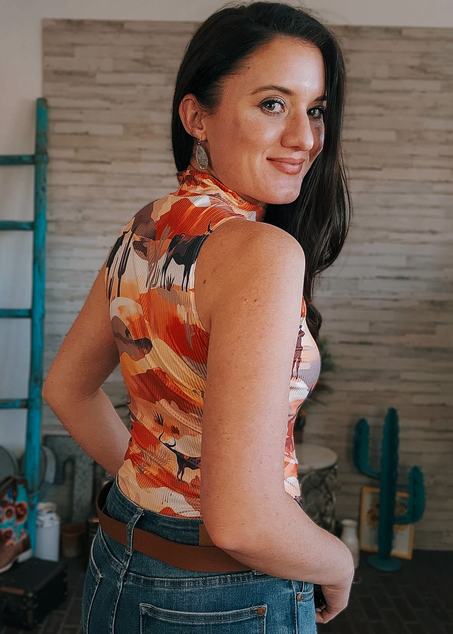 Watercolor Cattle Bodysuit bodysuit The Cinchy Cowgirl (YC)   