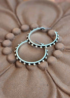 Western Bubble Hoop Earrings Earrings Blue Tortoise