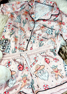 Western Santa Silky Short Pajamas silky pajamas - shorts The Cinchy Cowgirl (YC)