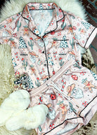 Western Santa Silky Short Pajamas silky pajamas - shorts The Cinchy Cowgirl (YC)