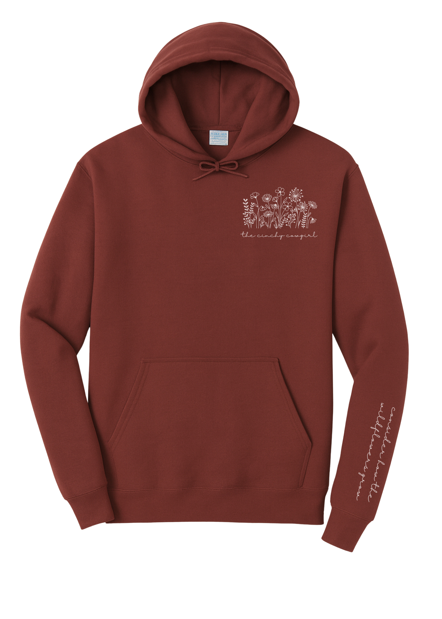 Wildflower Hoodie [6 Colors] Graphic Hoodie The Cinchy Cowgirl Small Maroon