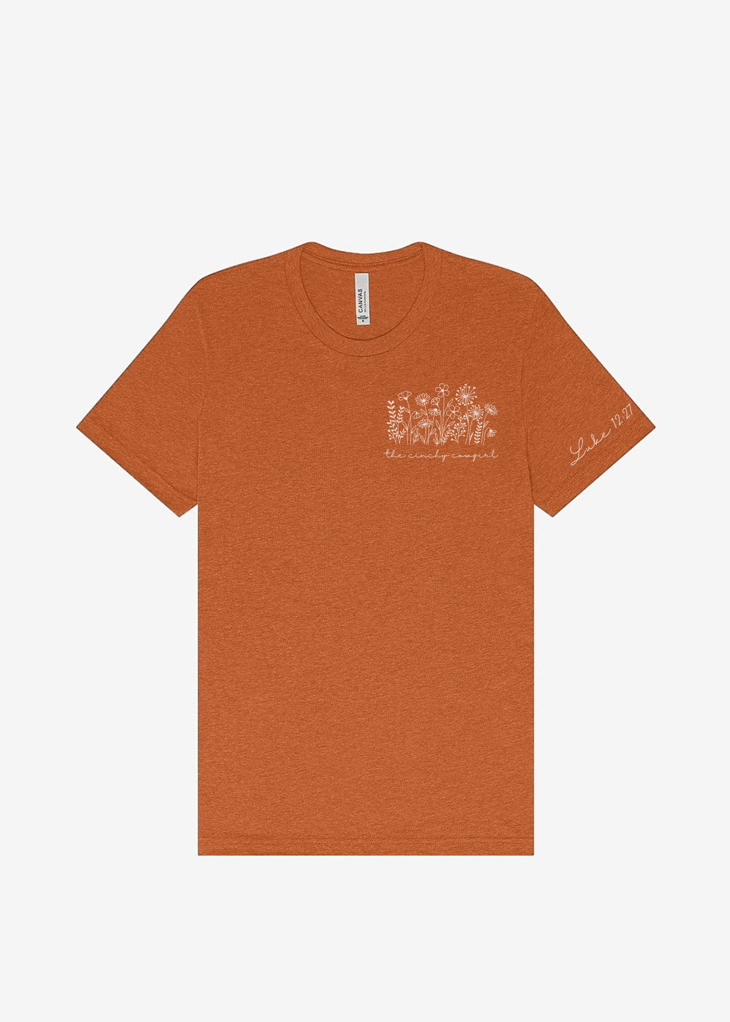 Wildflower Short Sleeve Graphic Tee Short Sleeve Graphic Tee The Cinchy Cowgirl Heather Autumn Small