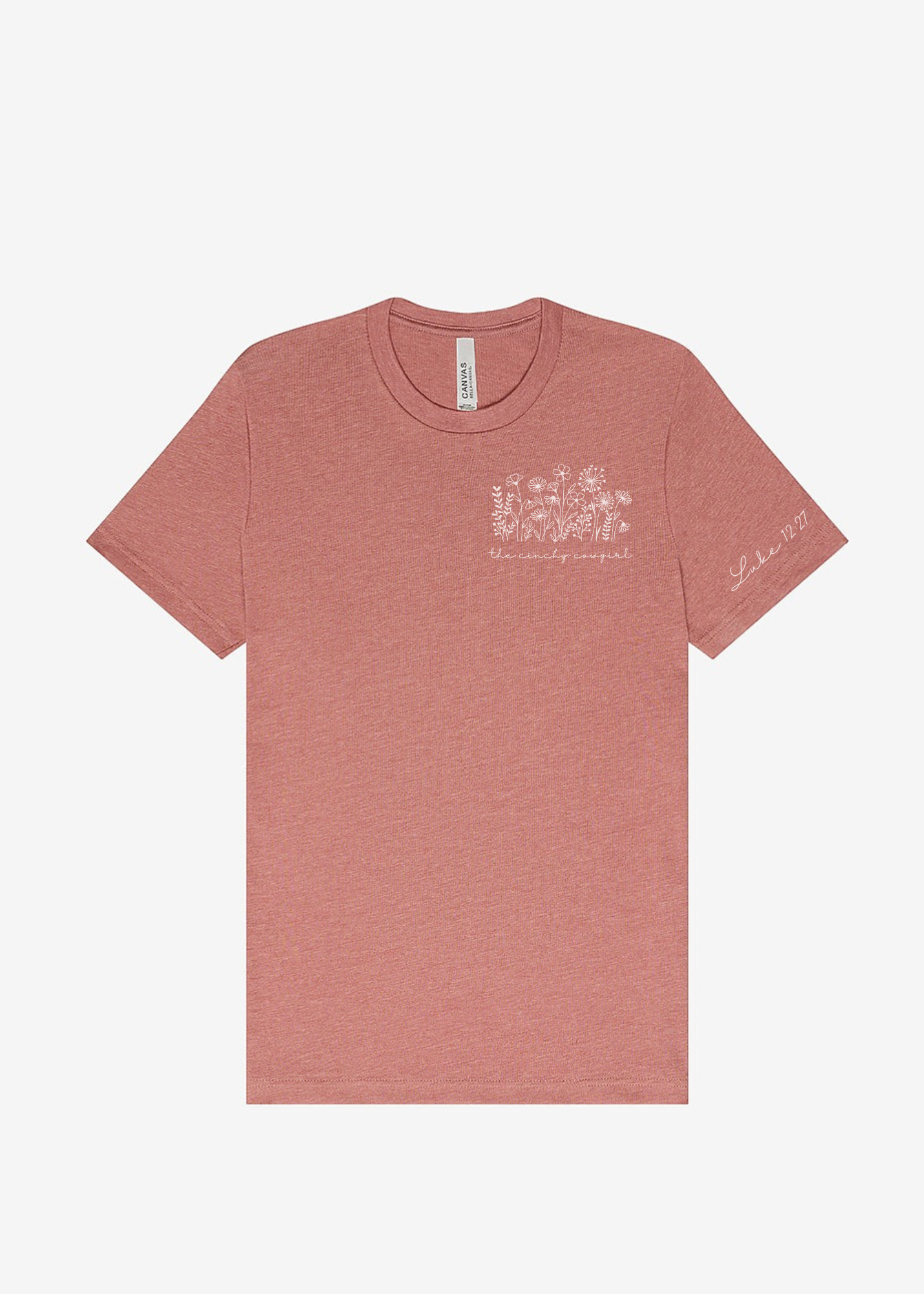 Wildflower Short Sleeve Graphic Tee Short Sleeve Graphic Tee The Cinchy Cowgirl Heather Mauve Small