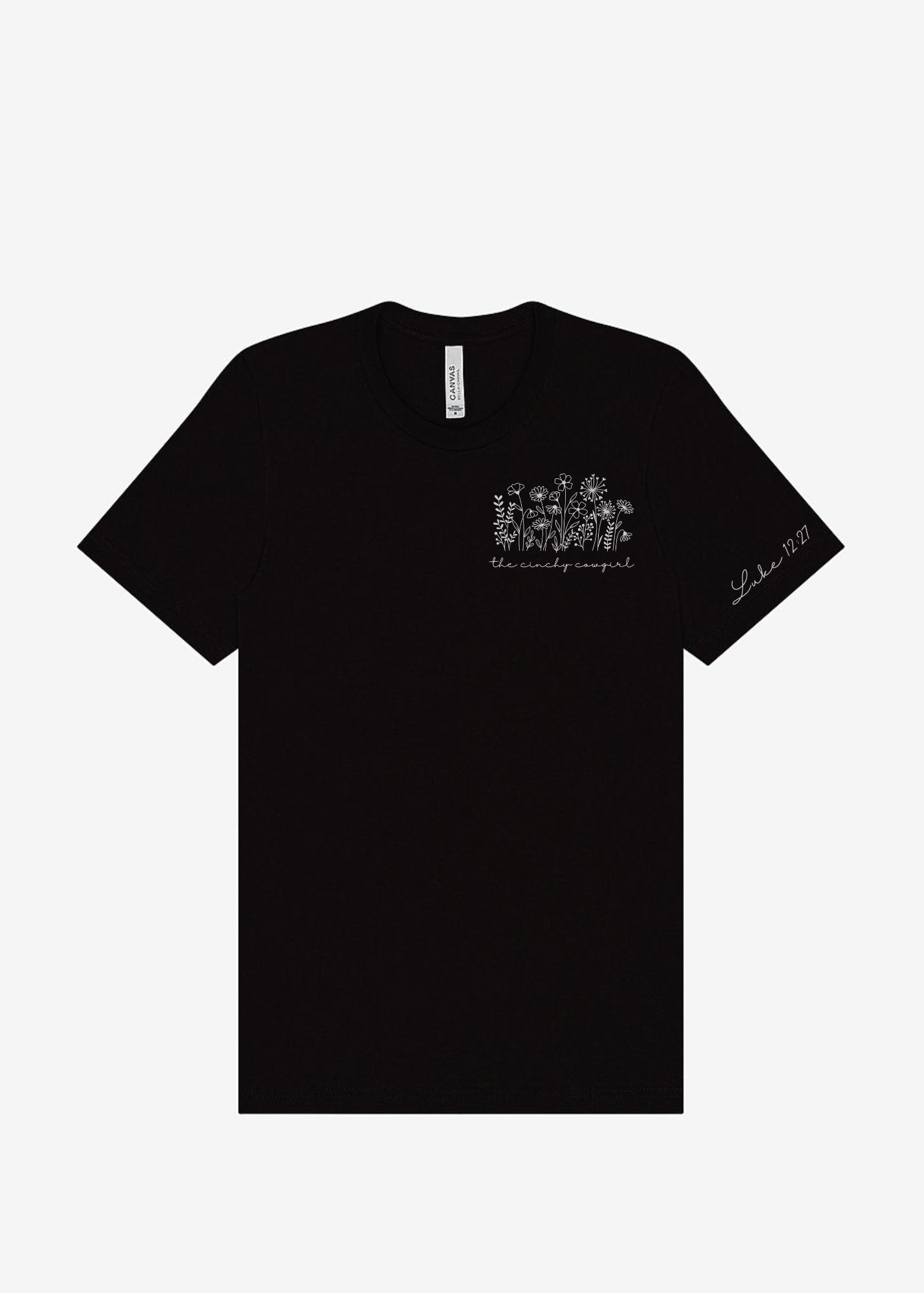 Wildflower Short Sleeve Graphic Tee Short Sleeve Graphic Tee The Cinchy Cowgirl Black Small