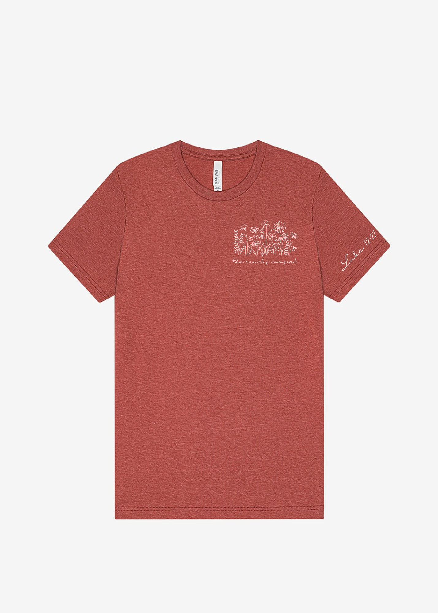 Wildflower Short Sleeve Graphic Tee Short Sleeve Graphic Tee The Cinchy Cowgirl Heather Clay Small