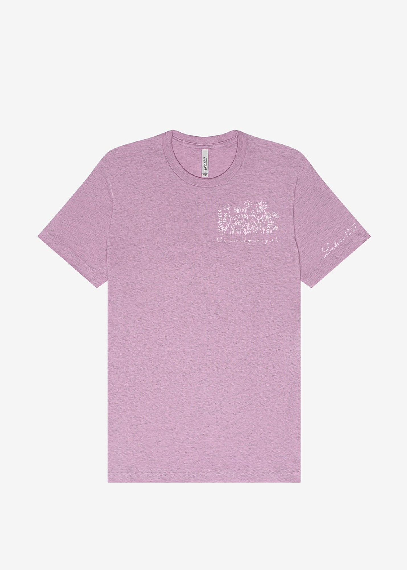 Wildflower Short Sleeve Graphic Tee Short Sleeve Graphic Tee The Cinchy Cowgirl Heather Lilac Small